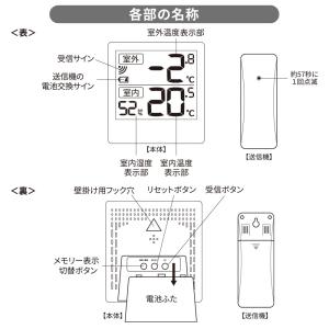 オーム電機 TEM-701-W 室外の気温が分...の詳細画像2