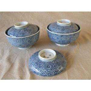 江戸時代 染付山水図 有田焼中皿16cm2枚 角福銘 古伊万里 吉祥 招福