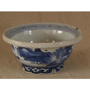 江戸時代 無傷 極上 鳳凰山水文染付古伊万里大鉢28cm 献上手古伊万里深