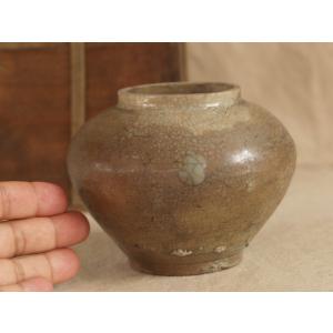 常滑焼 名工 澤田重治作 常滑経塚壷31cm 紐造り 不識壺 常滑市指定