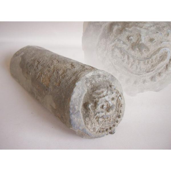 唐時代 珠紋獣面古瓦27ｃｍ鬼面瓦 軒丸瓦 獅子ライオン 中国寺院 屋根瓦 鬼瓦陶磁器 テラコッタ ...