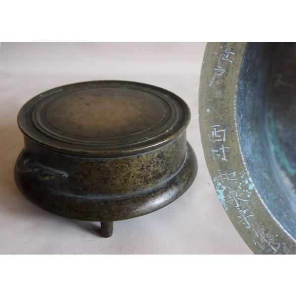 貴重 江戸時代 名工鋳物師 西村和泉守作 鉦吾17ｃｍ1.7ｋｇしょうご 鐘 茶道具 鳴物 お囃子 ...