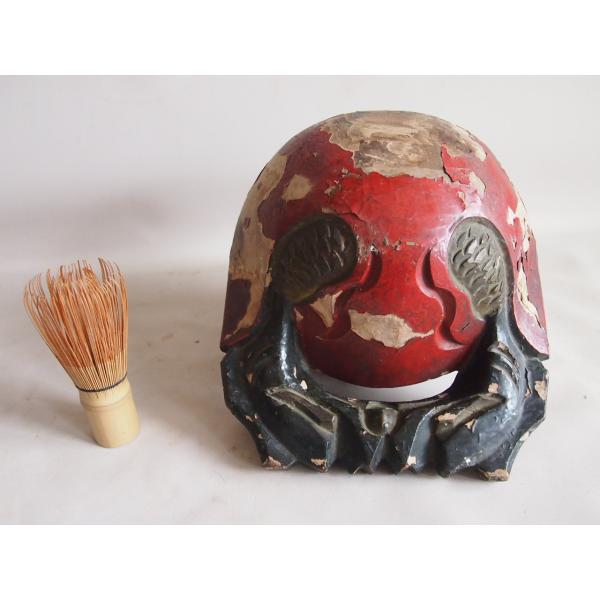 時代 上質朱漆塗り木魚24ｃｍ用の美 木魚 もくぎょ 仏像 仏具 骨董品