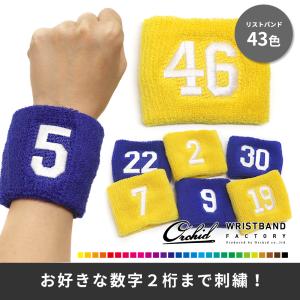(フリーサイズ)背番号 ゼッケン 名入れ リストバンド