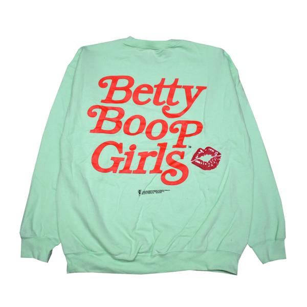セール！BETTY BOOP ベティーブープ クルースウェット ミントグリーン betty-crew...