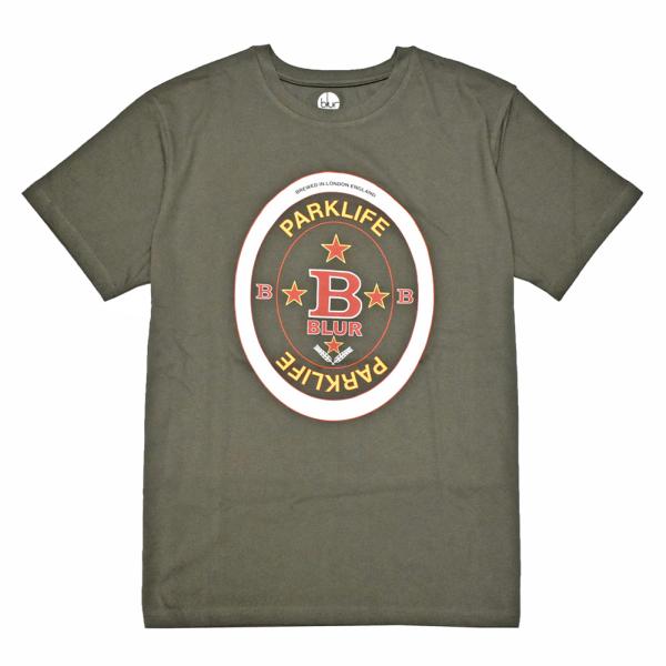 BLUR ブラー Tシャツ バンドTシャツ グリーン PARKLIFE BEERMAT S/S TE...