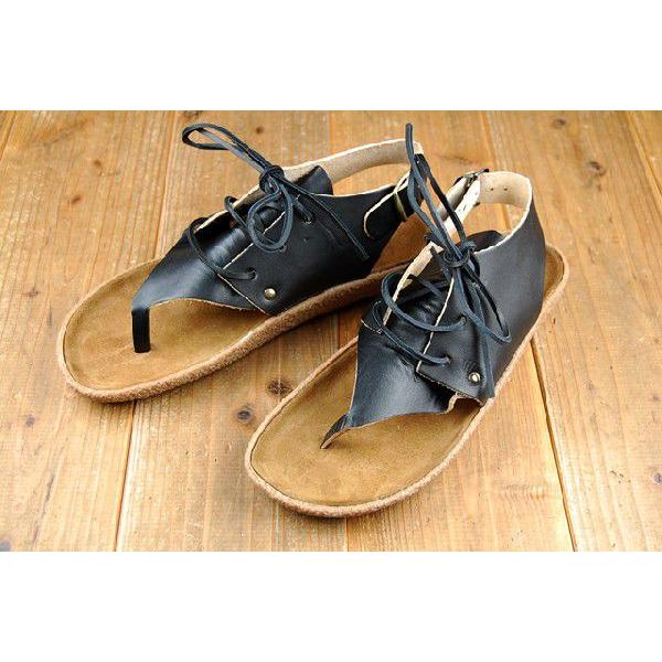 セール！BOSABO ボサボ レザー サンダル ブラック 112 元値21780円