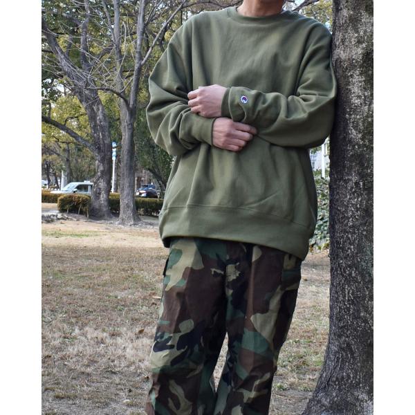 CHAMPION チャンピオン リバースウィーブ クルーネック スウェット フレッシュオリーブ RE...