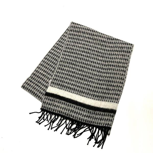 セール！CORNILLON コルニヨン アーガイル柄 マフラー scarf-853 ブラック 元値4...