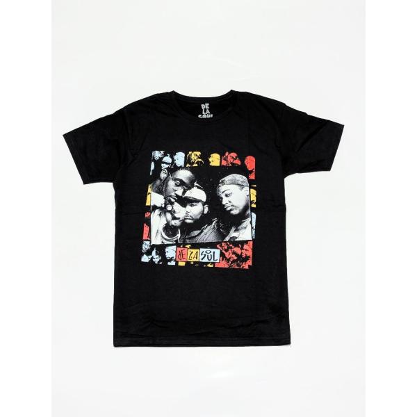 DE LA SOUL デ・ラ・ソウル Tシャツ ラップTシャツ ブラック COLLAGE S/S T...