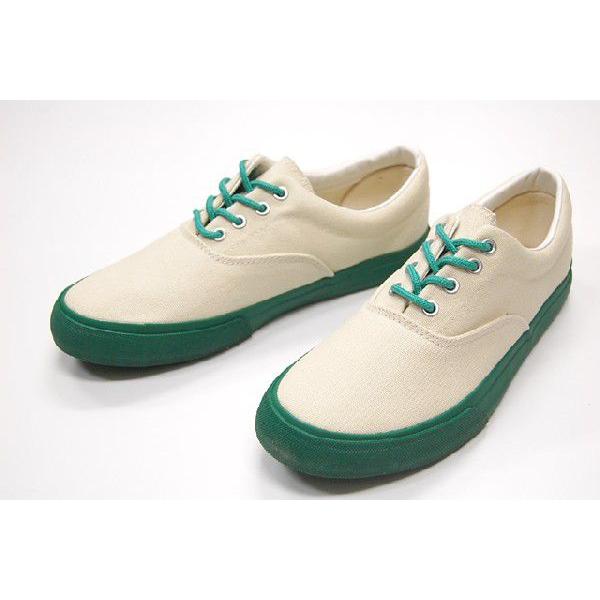F-TROUPE エフトゥループ キャンバスシューズ 107 ベージュ/グリーン　元値　14080円