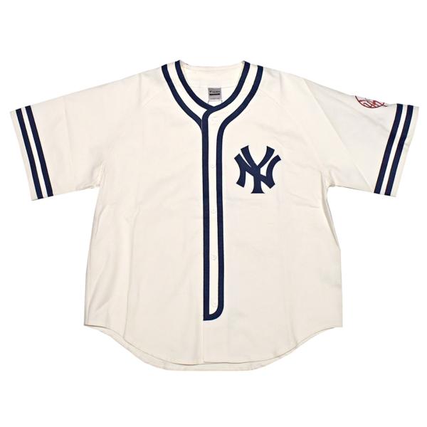 セール！FANATICS ファナティクス ヤンキース コットン ベースボールシャツ ネイビー COT...