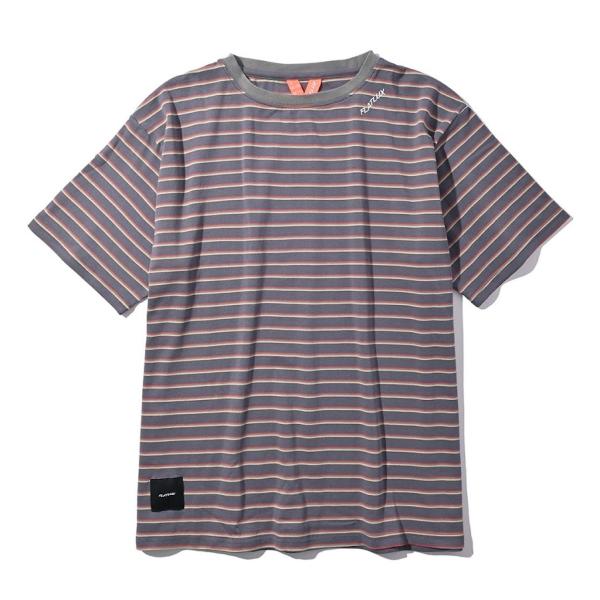 セール！FLATLUX フラットラックス ボーダーTシャツ チャコール Venice Border ...