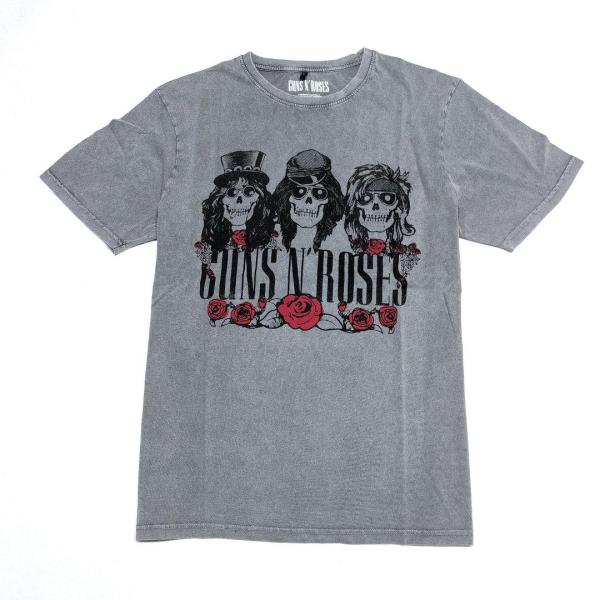 GUNS N' ROSES ガンズ・アンド・ローゼズ Tシャツ バンドTシャツ チャコールグレー H...