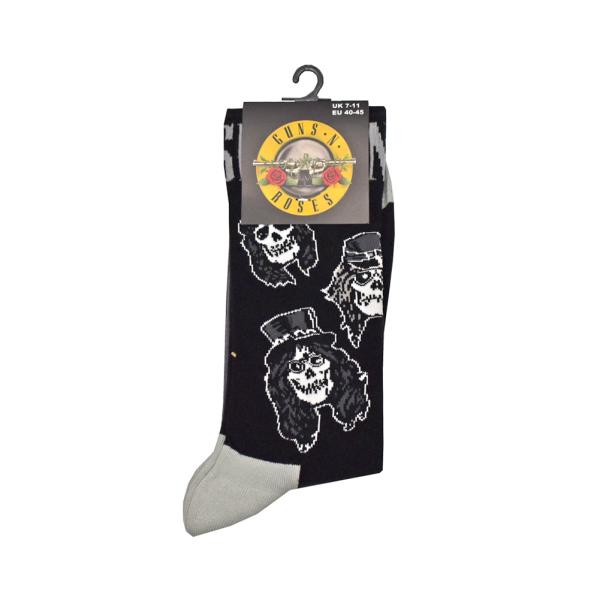 GUNS N' ROSES GN'R ガンズアンドローゼズ ソックス ブラック SKULLS BAN...