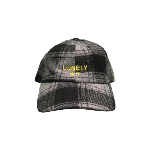 40%OFF セール！LONELY論理 ロンリ チェック ロー キャップ ブラック ICON CHE...