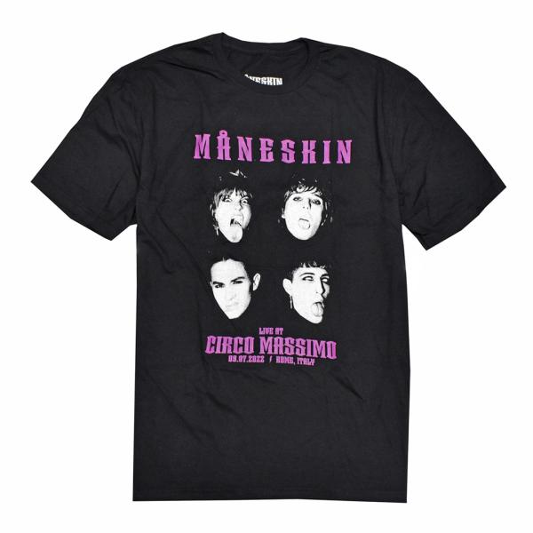 MANESKIN マネスキン Tシャツ ブラック LIVE AT CIRCO MASSIMO 202...