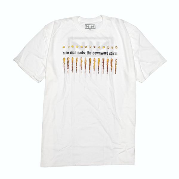 NINE INCH NAILS ナインインチネイルズ Tシャツ ホワイト DOWNWARD SPIR...