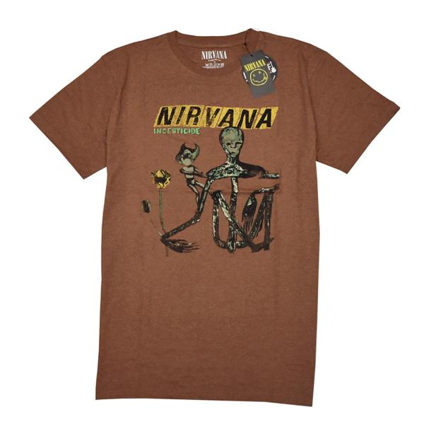 NIRVANA Tシャツ バンドTシャツ ブラウン INCESTICIDE S/S TEE ニルヴァ...