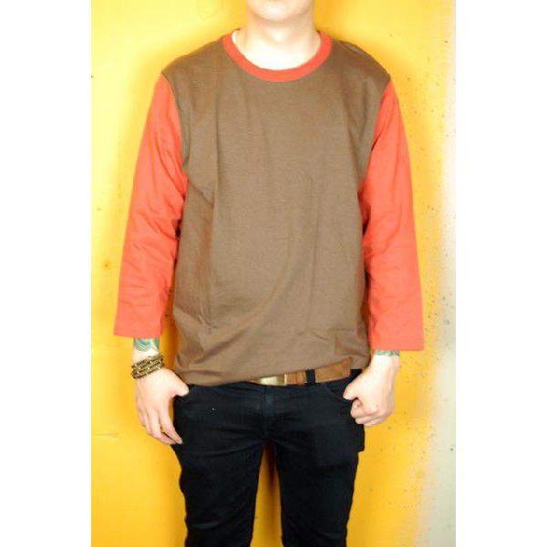 PRINTGEAR プリントギア 7分袖 Tシャツ ブラウン/コッパー