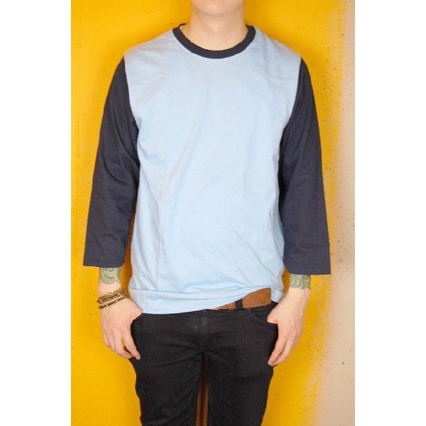 PRINTGEAR プリントギア 7分袖 Tシャツ ブルー/ダークネイビー