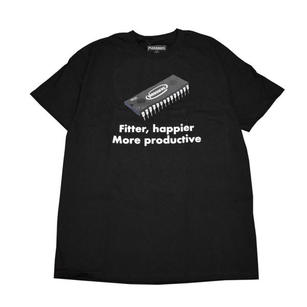 セール！PLEASURES プレジャーズ Tシャツ ブラック HAPPIER p20su047 元値...