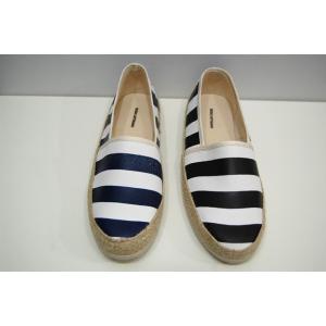 セール！ROSSO ARTIGIANO ロッソアルティジャーノ スリッポン エスパドリーユ ネイビー...