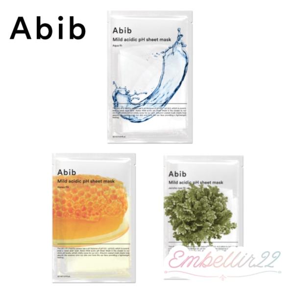 【送料無料】【正規品】Abib　アビブ　弱酸性PHシートマスク　3種　3枚セット