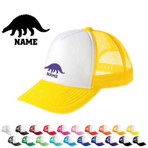 エドモントニア   名入れメッシュキャップ 名入れ 帽子 名入れキャップ メッシュ  恐竜　化石　肉...