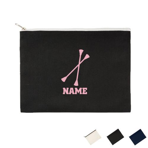 バトン  名入れフラットポーチ ポーチ 名入れ ギフト 実用性 収納 お名前入り ポーチ 小物収納 ...