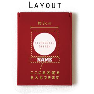 ソフトボール1 名入れコンパクトミラー 折りた...の詳細画像4