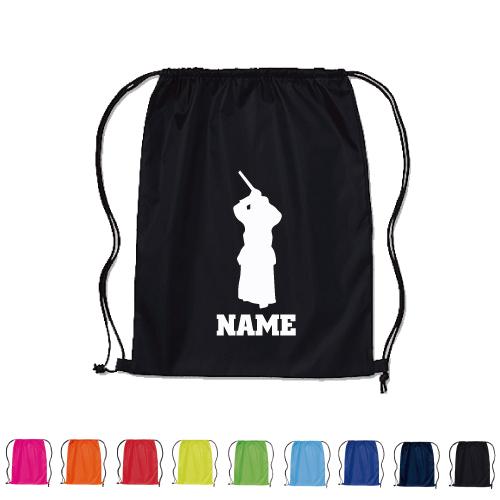 剣道3 名入れランドリーバッグ リュックサック ポリエステルバッグプール 遠征 合宿 旅行 キャンプ...