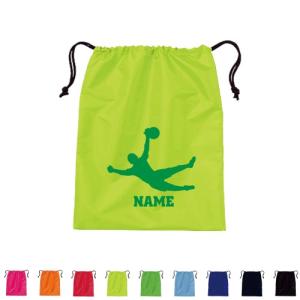 ゴールキーパー 巾着ポリエステルバッグ 名入れシューズバッグ 部活 靴入れ 用具入れ シューズ入れ