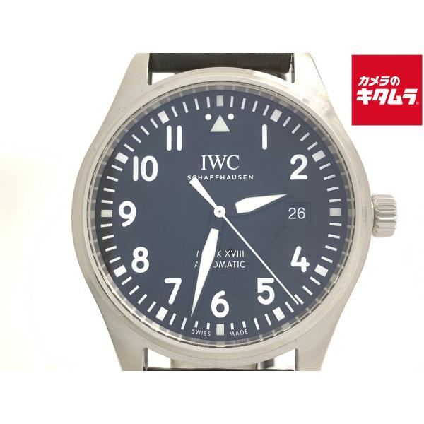 【中古】 【美品】 IWC パイロットウォッチ マークXVIII ブラック IW327009 ステン...