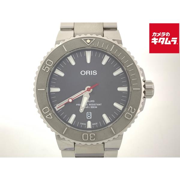 【中古】 【良品】 オリス アクイスデイト  01 733 7730 4153     レリーフ 0...