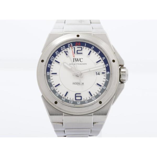 【中古】 【良品】 IWC インヂュニア デュアルタイム ホワイト IW324404 ステンレスステ...