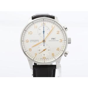 【中古】 【良品】 IWC ポルトギーゼ クロノグラフ シルバー IW371445 ステンレススティ...