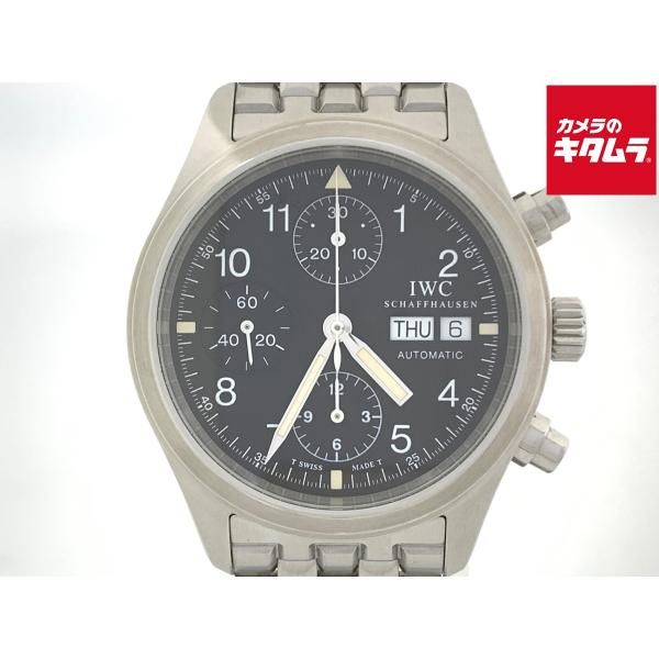 【中古】 【良品】 IWC パイロットウォッチ ブラック IW370607 ステンレススティール