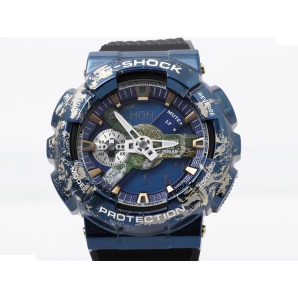 【中古】 【良品】 カシオ G-SHOCK ブルー GM-110EARTH-1AJR 樹脂/ステンレ...