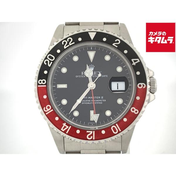 【中古】 【良品】 ロレックス(ROLEX) GMTマスターII ブラック 16710 ステンレス ...