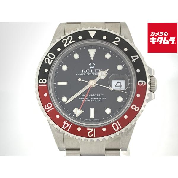 【中古】 【良品】 ロレックス(ROLEX) GMTマスターII ブラック 16710 ステンレス ...