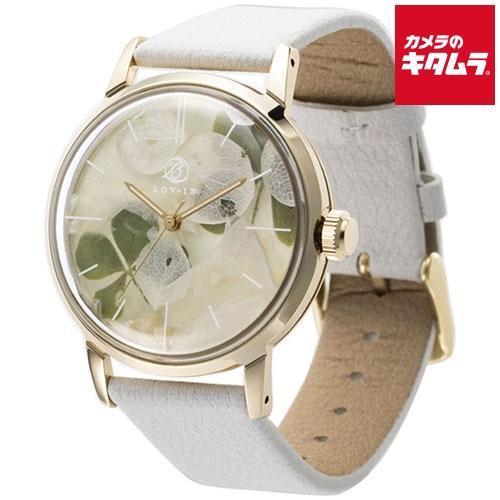 LOV-IN Bouquet レディース腕時計 LVB136C2 ボタニカルクローバーウォッチ スノ...