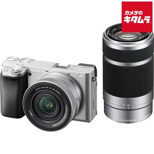 ソニー α6400 ダブルズームレンズキット シルバー [ILCE-6400X S] SONY ミラ...