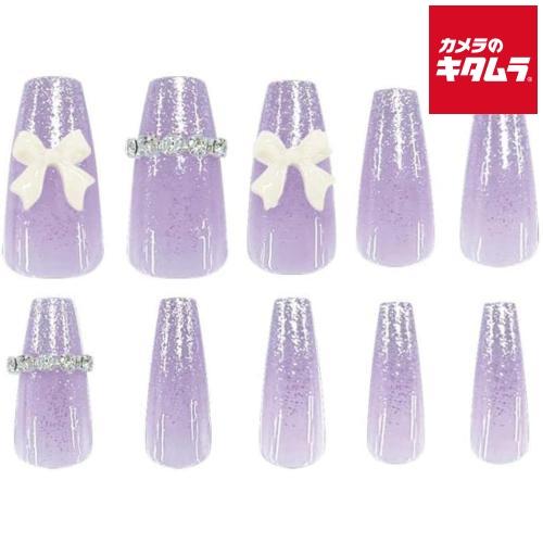 【ネコポス】 クラックス 127748 ネイルチップ パープルグリッター