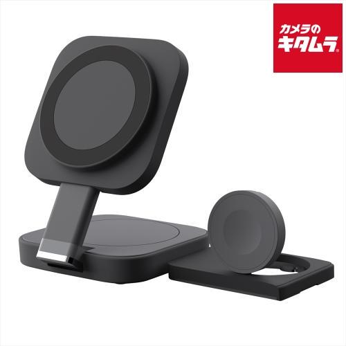 ロア・インターナショナル HR-N3BK 3 in 1折りたたみワイヤレス充電スタンド BK 《納期...