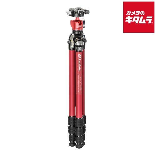 レオフォト LY-224C+LH-25R(RD) カーボン三脚 レッド