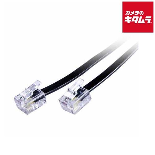 エイトワン テレホンコード ETL-105B 6極4芯 ブラック 0.5m 《納期約１週間》