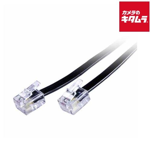 エイトワン テレホンコード ETL-110B 6極4芯 ブラック 1m 《納期約１週間》