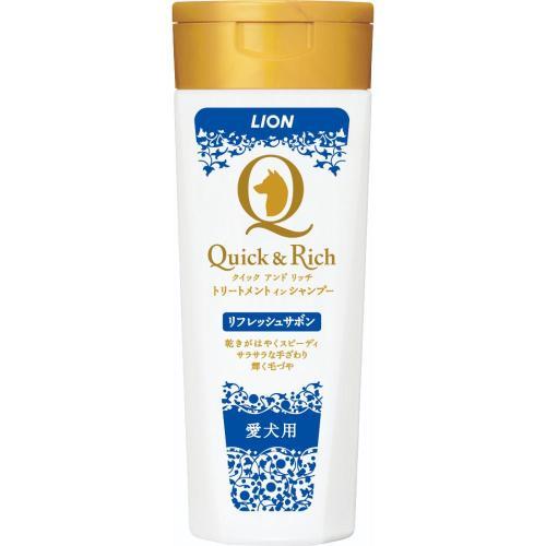 ライオンペット Quick &amp; Rich トリートメントインシャンプー 愛犬用 リフレッシュサボン ...