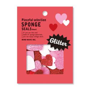 MINDWAVE 78250 ピースフルセレクション スポンジシール ラメハート1 70枚入リ